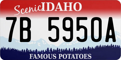 ID license plate 7B5950A
