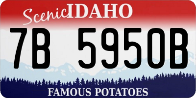 ID license plate 7B5950B