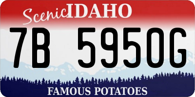 ID license plate 7B5950G