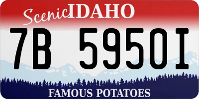 ID license plate 7B5950I