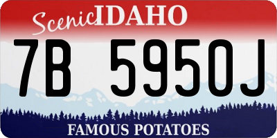 ID license plate 7B5950J