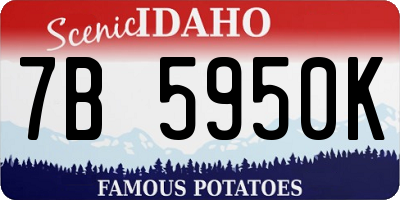 ID license plate 7B5950K