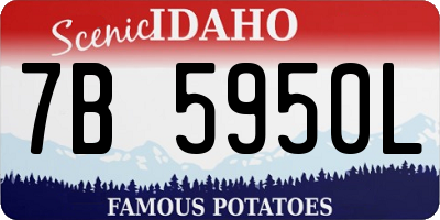 ID license plate 7B5950L