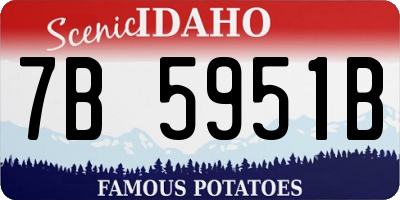ID license plate 7B5951B