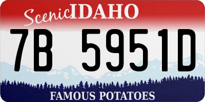 ID license plate 7B5951D