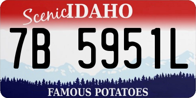 ID license plate 7B5951L