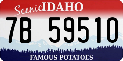 ID license plate 7B5951O