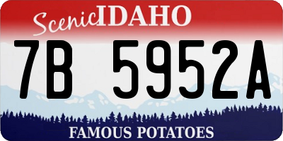ID license plate 7B5952A