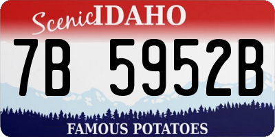 ID license plate 7B5952B