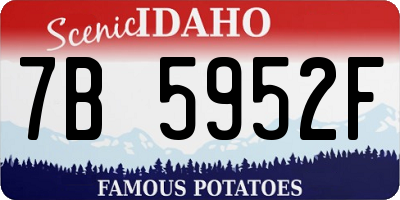 ID license plate 7B5952F