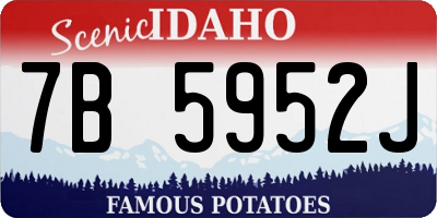 ID license plate 7B5952J