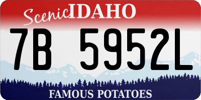 ID license plate 7B5952L