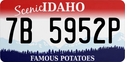 ID license plate 7B5952P