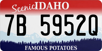 ID license plate 7B5952Q