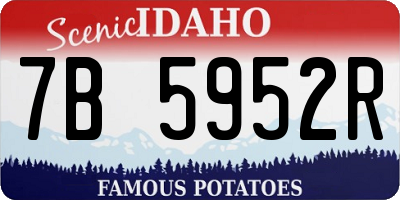 ID license plate 7B5952R
