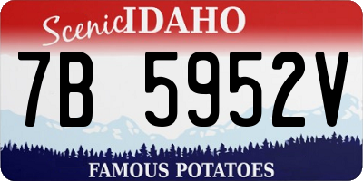 ID license plate 7B5952V