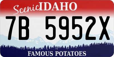 ID license plate 7B5952X