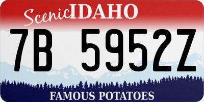 ID license plate 7B5952Z