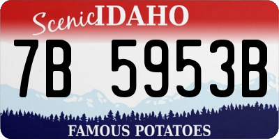 ID license plate 7B5953B