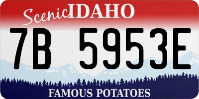 ID license plate 7B5953E