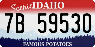ID license plate 7B5953O