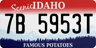 ID license plate 7B5953T