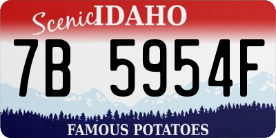 ID license plate 7B5954F
