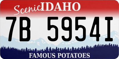 ID license plate 7B5954I