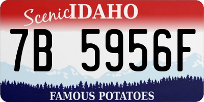 ID license plate 7B5956F