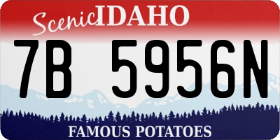 ID license plate 7B5956N