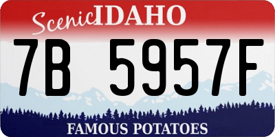 ID license plate 7B5957F