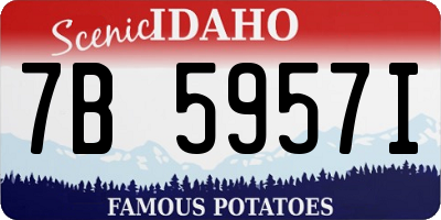 ID license plate 7B5957I
