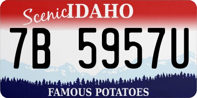 ID license plate 7B5957U