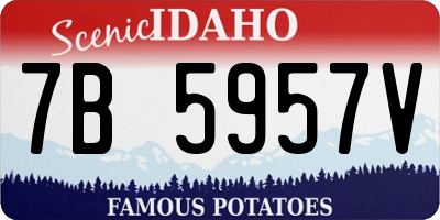 ID license plate 7B5957V