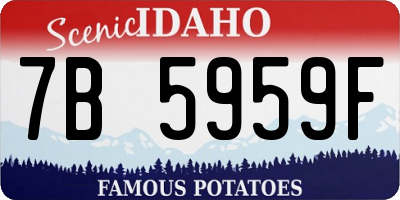 ID license plate 7B5959F
