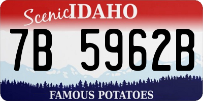 ID license plate 7B5962B
