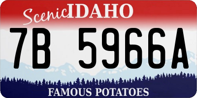 ID license plate 7B5966A
