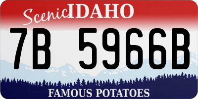 ID license plate 7B5966B