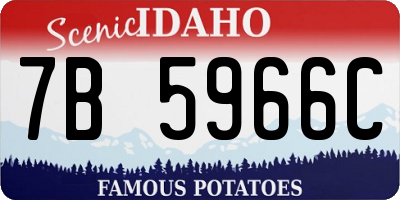 ID license plate 7B5966C
