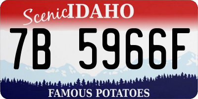 ID license plate 7B5966F