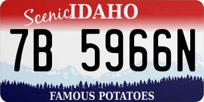 ID license plate 7B5966N