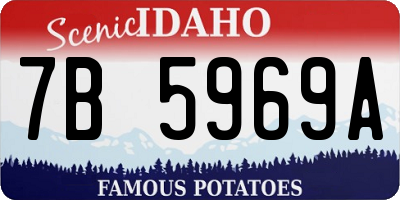 ID license plate 7B5969A