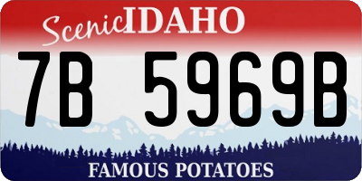 ID license plate 7B5969B