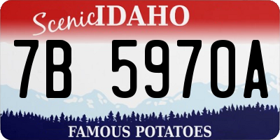 ID license plate 7B5970A