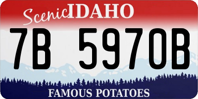 ID license plate 7B5970B