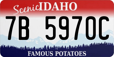 ID license plate 7B5970C