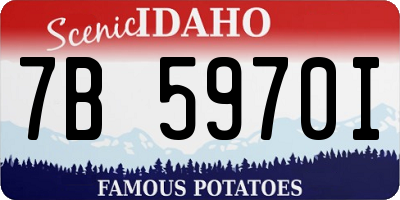 ID license plate 7B5970I