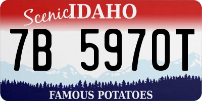ID license plate 7B5970T