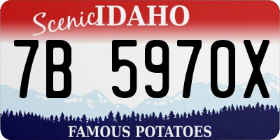 ID license plate 7B5970X