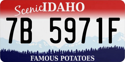 ID license plate 7B5971F
